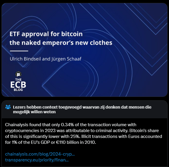 ECB community note