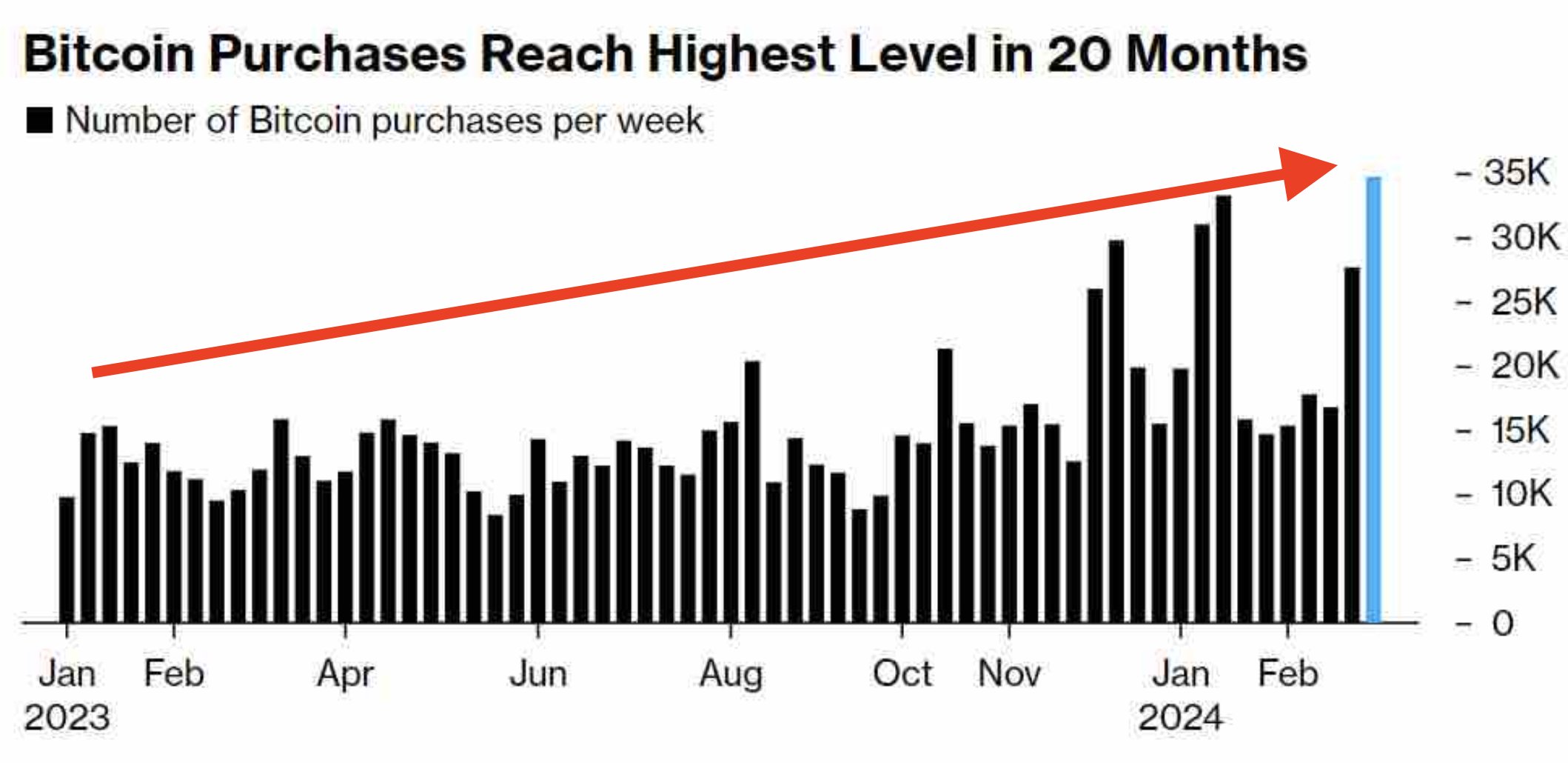 Bitcoin in Argentina - 20months high