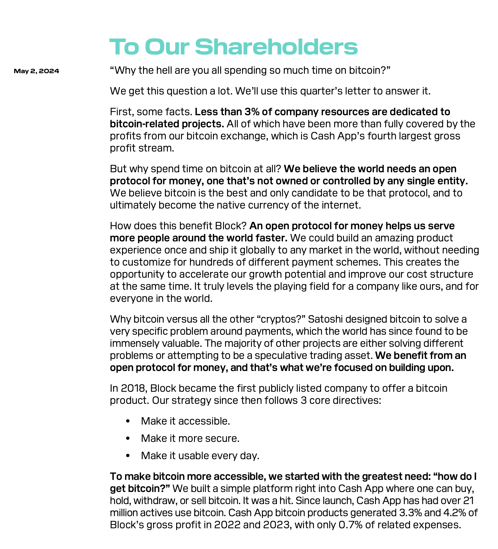 shareholder letter Jack Dorsey